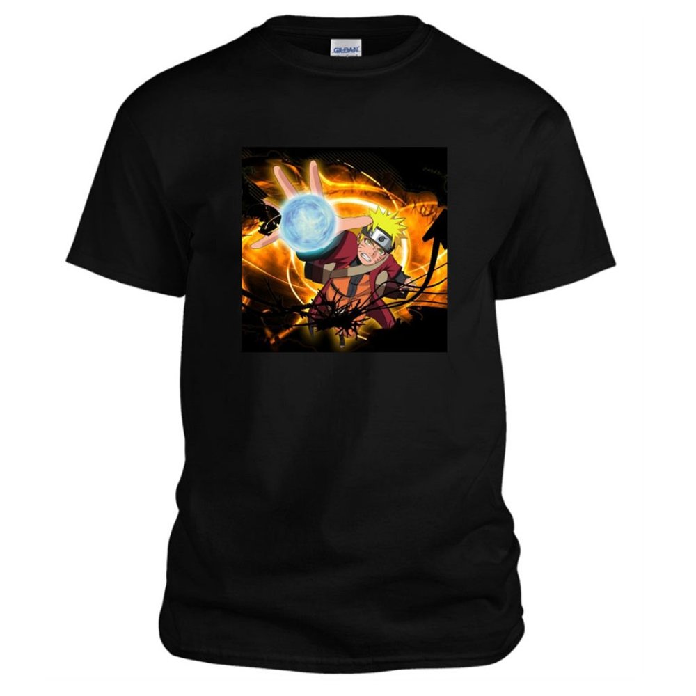 NARUTO ANIME GRAPHIC SHIRT 100% COTTON BLACK